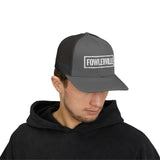 Fowlerville Bold & Square White Embroidery Trucker Cap