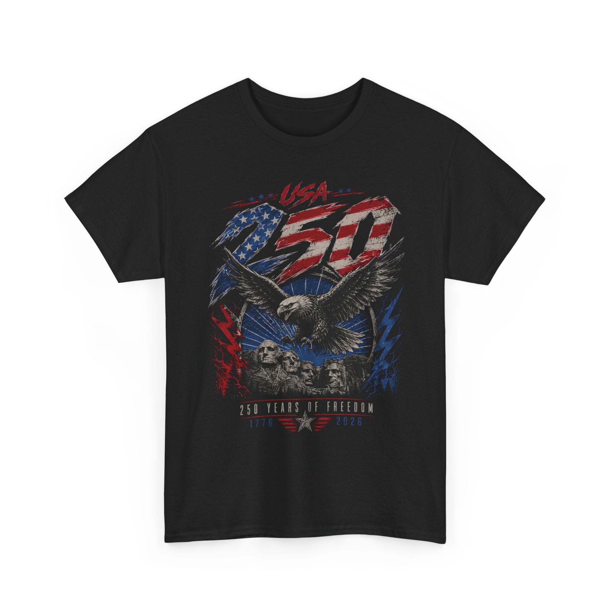 Soaring Eagle Thunder Freedom 250th Anniversary Patriotic Grunge Basic T-Shirt - Unisex