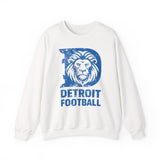 Detroit Football Blue Crewneck Sweatshirt - Unisex