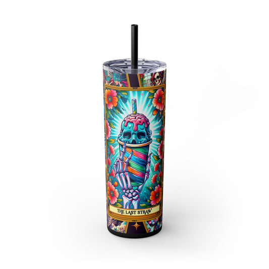 The Last Straw 1 Skinny Steel Tumbler with Straw, 20oz
