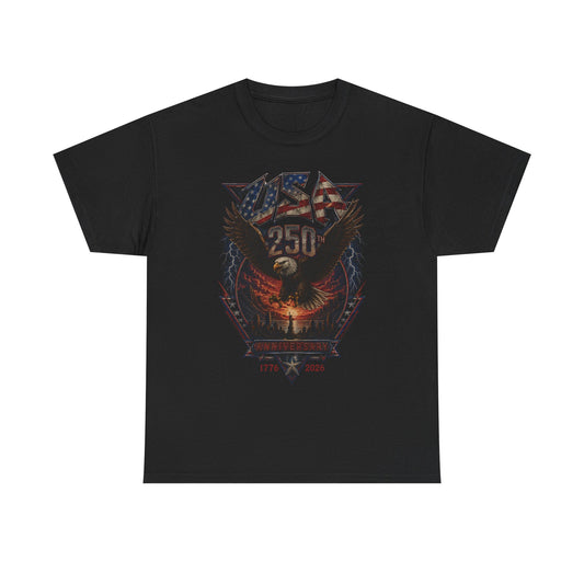 Eagle Shield 250th Anniversary Vintage Patriotic Americana Basic T-Shirt - Unisex