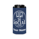 36 Social Logo 2 SL Can Cooler - Skinny - Dark Blue (Amaranth)