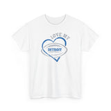 Love Detroit Football Blue & Gray Basic T-Shirt - Unisex