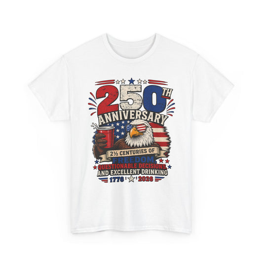 Funny Eagle Freedom Beer 250th Anniversary Distressed Patriotic Basic T-Shirt - Unisex
