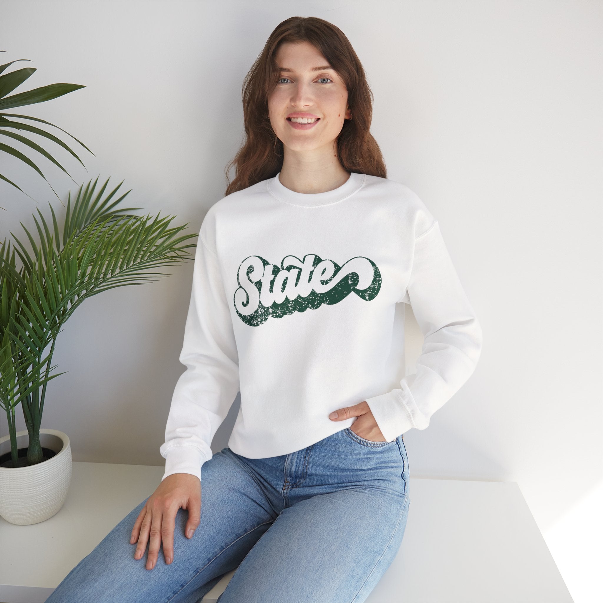 State Green Crewneck Sweatshirt - Unisex
