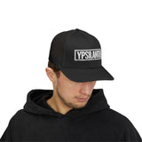 Ypsilanti Bold & Square White Embroidery Trucker Cap