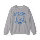 Detroit Football 1930 Blue Crewneck Sweatshirt - Unisex