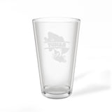 Bass Fish Name Personalized Engraved 16oz Pint Mixing Glass
