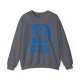 Detroit Football Blue Crewneck Sweatshirt - Unisex