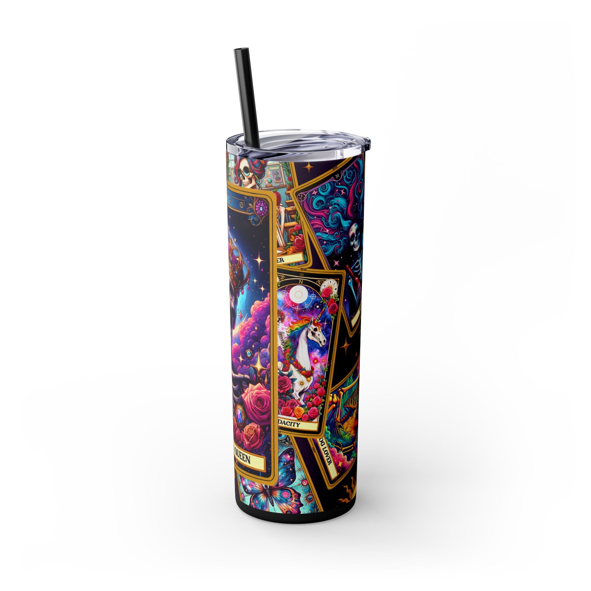 The Drama Queen 2 Skinny Steel Tumbler with Straw, 20oz