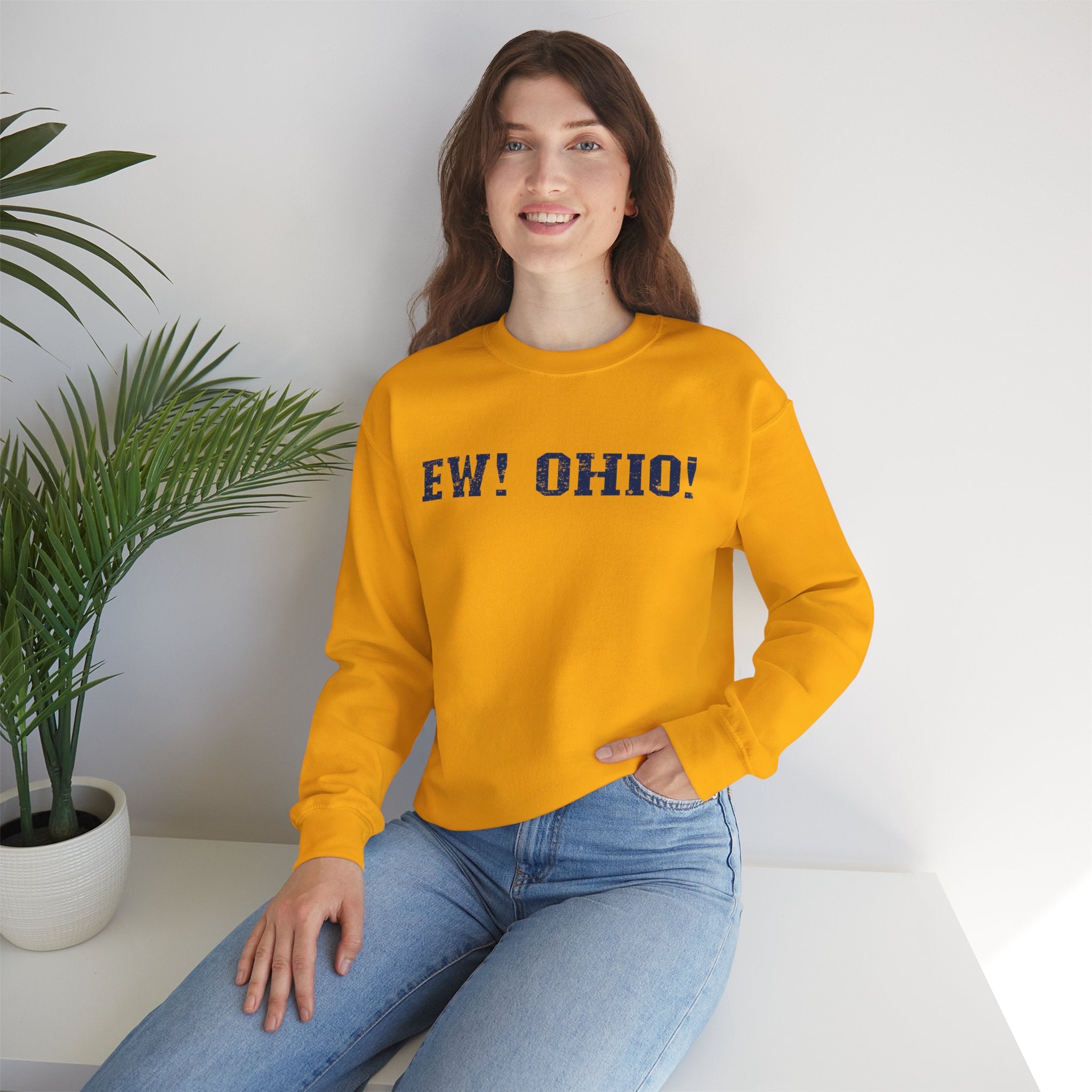 EW OHIO Blue Crewneck Sweatshirt - Unisex