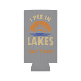 Can Cooler - Skinny - I Pee In Lakes Retro Sun