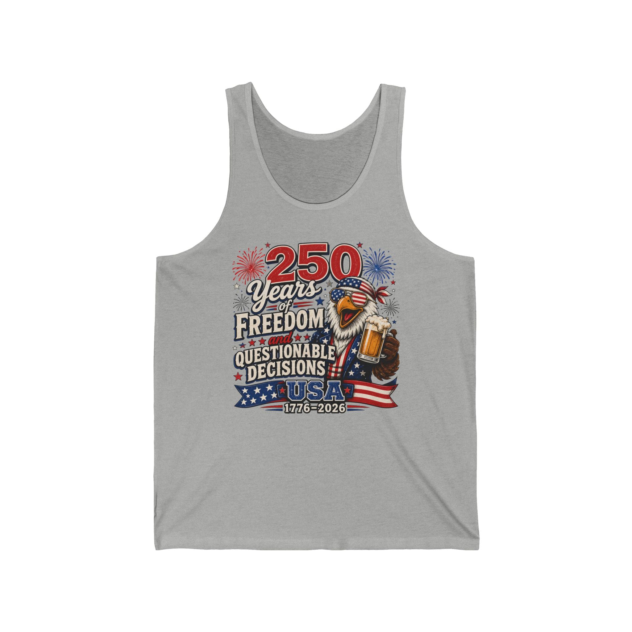 Funny Eagle Beer Mug 1776 2026 Distressed Patriotic Basic T-Shirt - Unisex