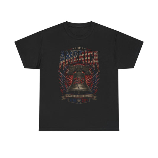 Liberty Bell America 250 1776 2026 Vintage Patriotic Basic T-Shirt - Unisex