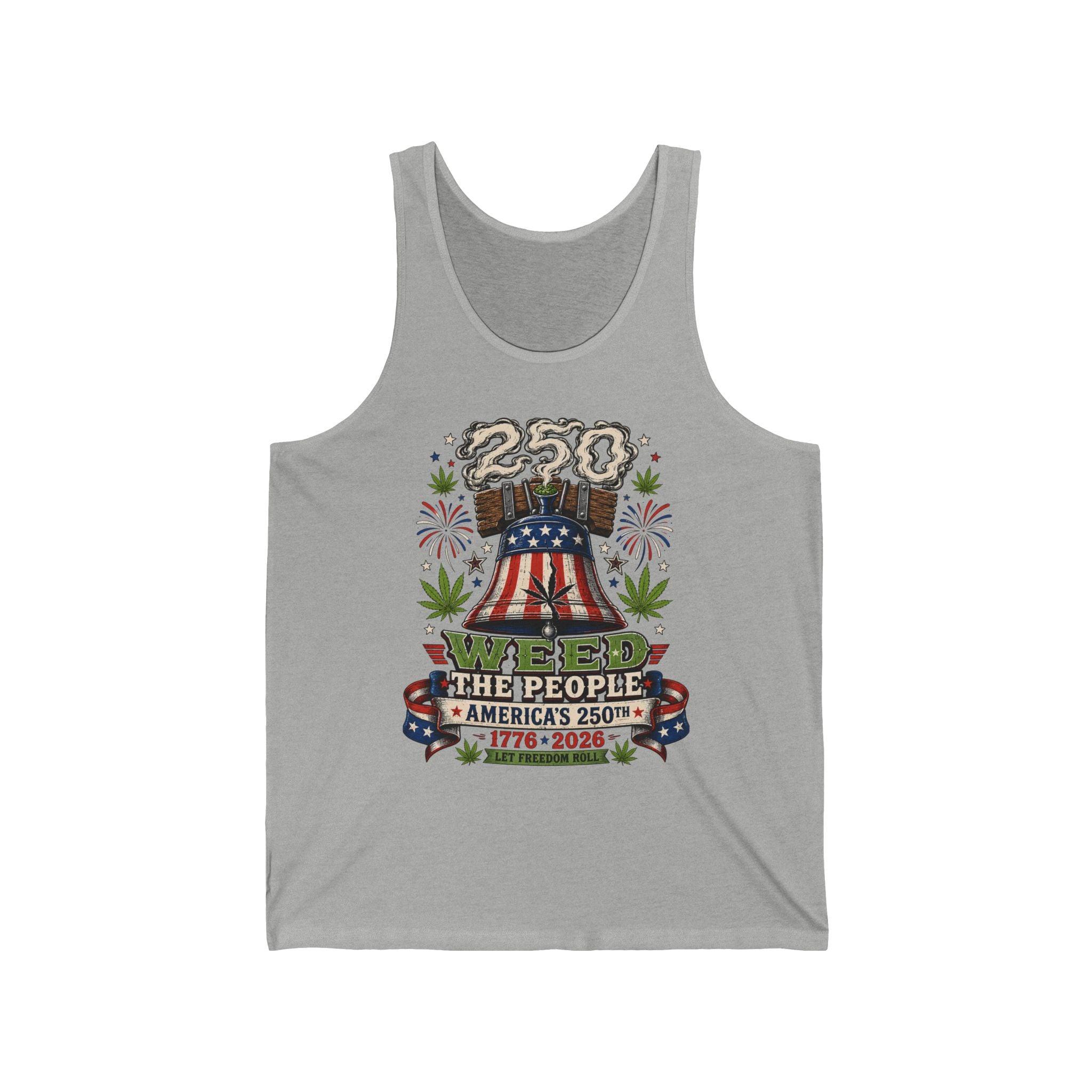 Funny Liberty Bell Weed 250th Anniversary Patriotic Basic T-Shirt - Unisex
