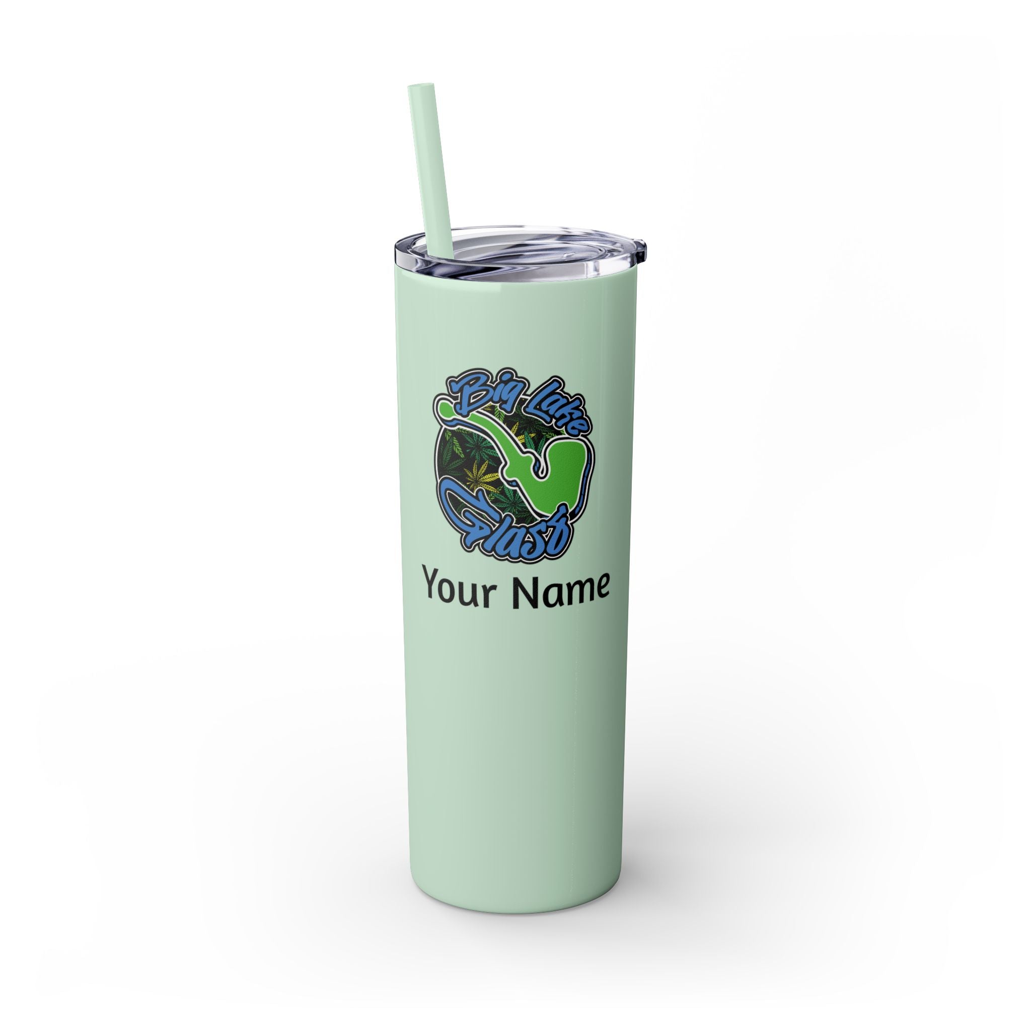 Skinny Steel Tumbler with Straw - 20oz - Big Lake Glass Pipe