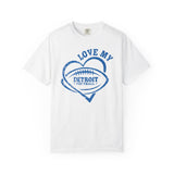 Love Detroit Football Blue Premium T-Shirt - Unisex