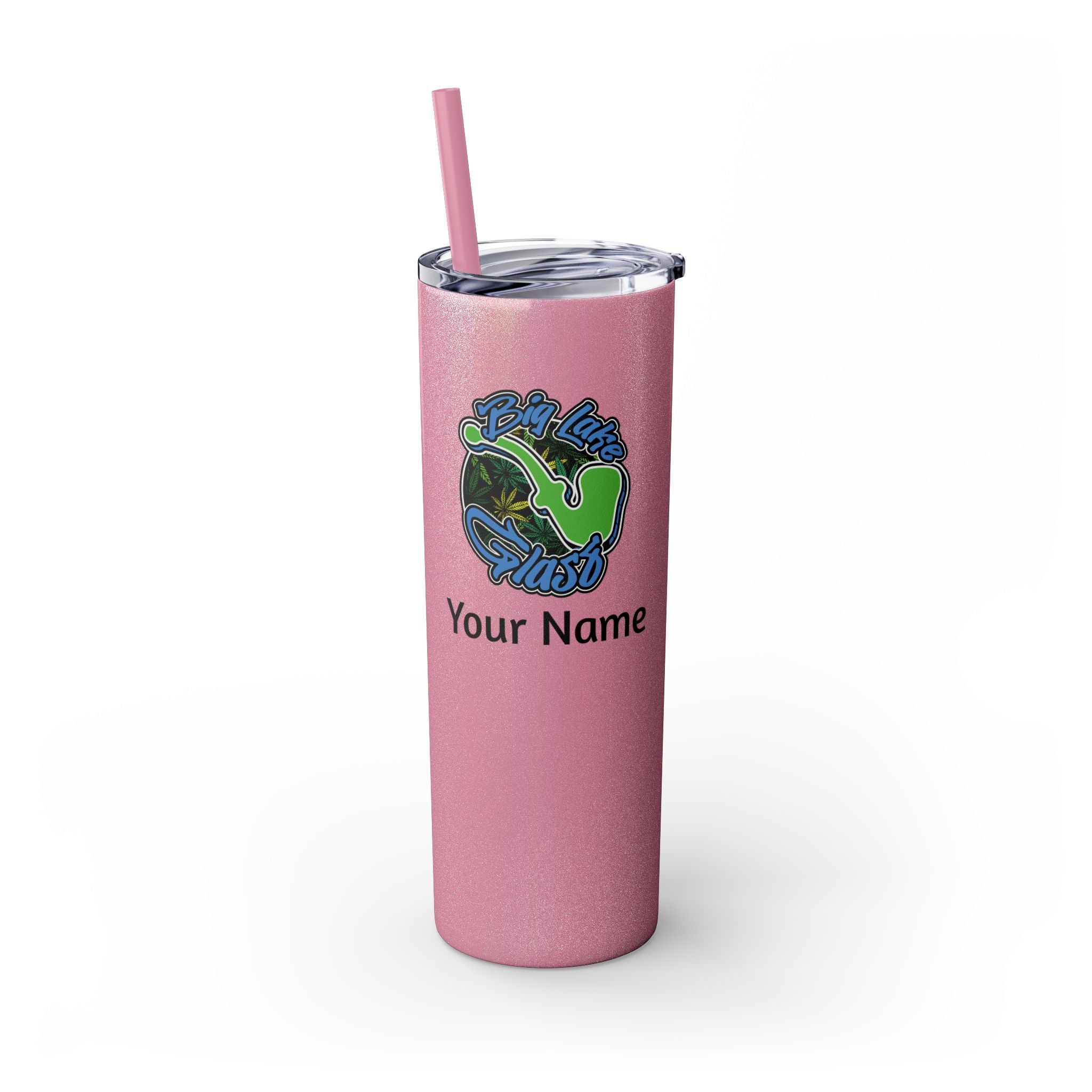 Skinny Steel Tumbler with Straw - 20oz - Big Lake Glass Pipe