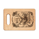 Wild About Christmas Engraved Wooden Cutting Board Rectangle Handle
