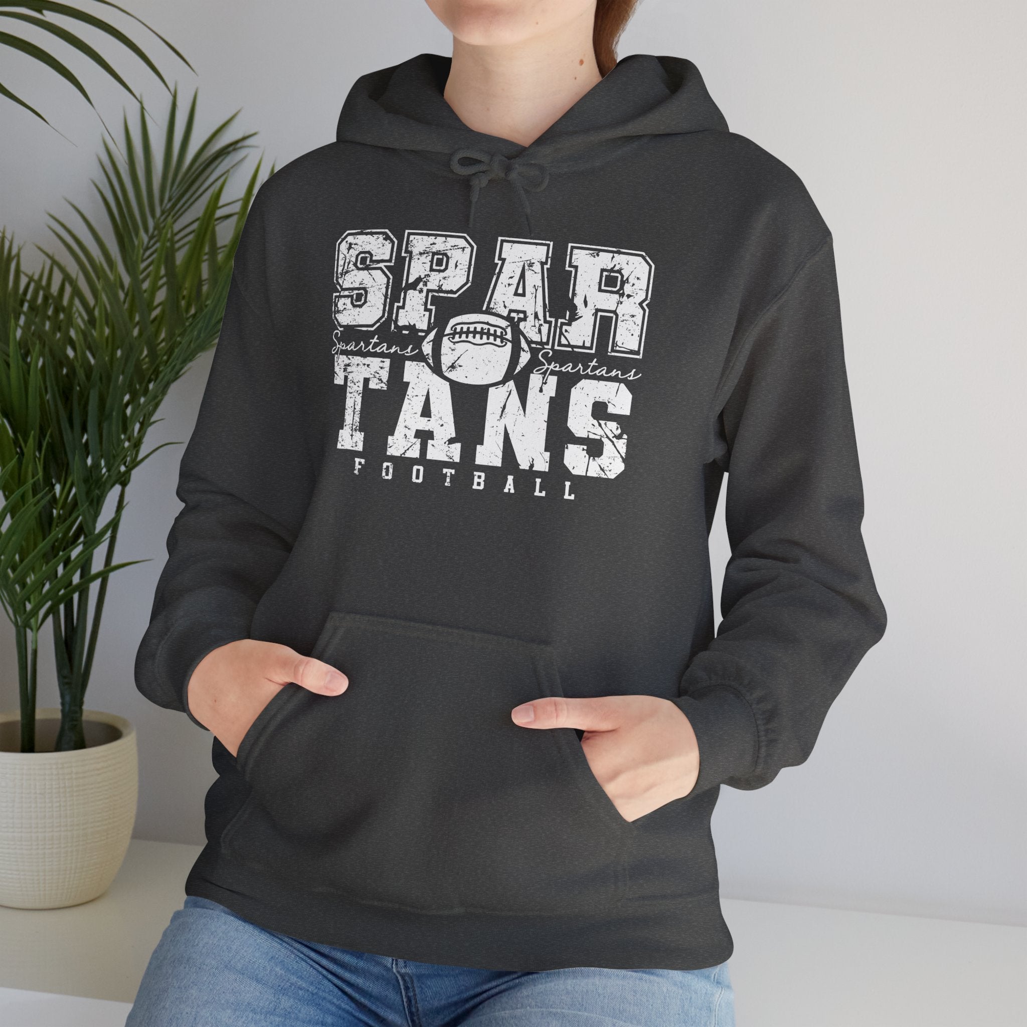 Spartans Football White Hoodie - Unisex