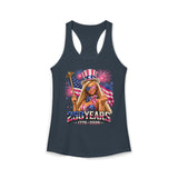 Glam Doll Flag 250 Years 1776 2026 Patriotic Basic Racerback Tank Top - Women's