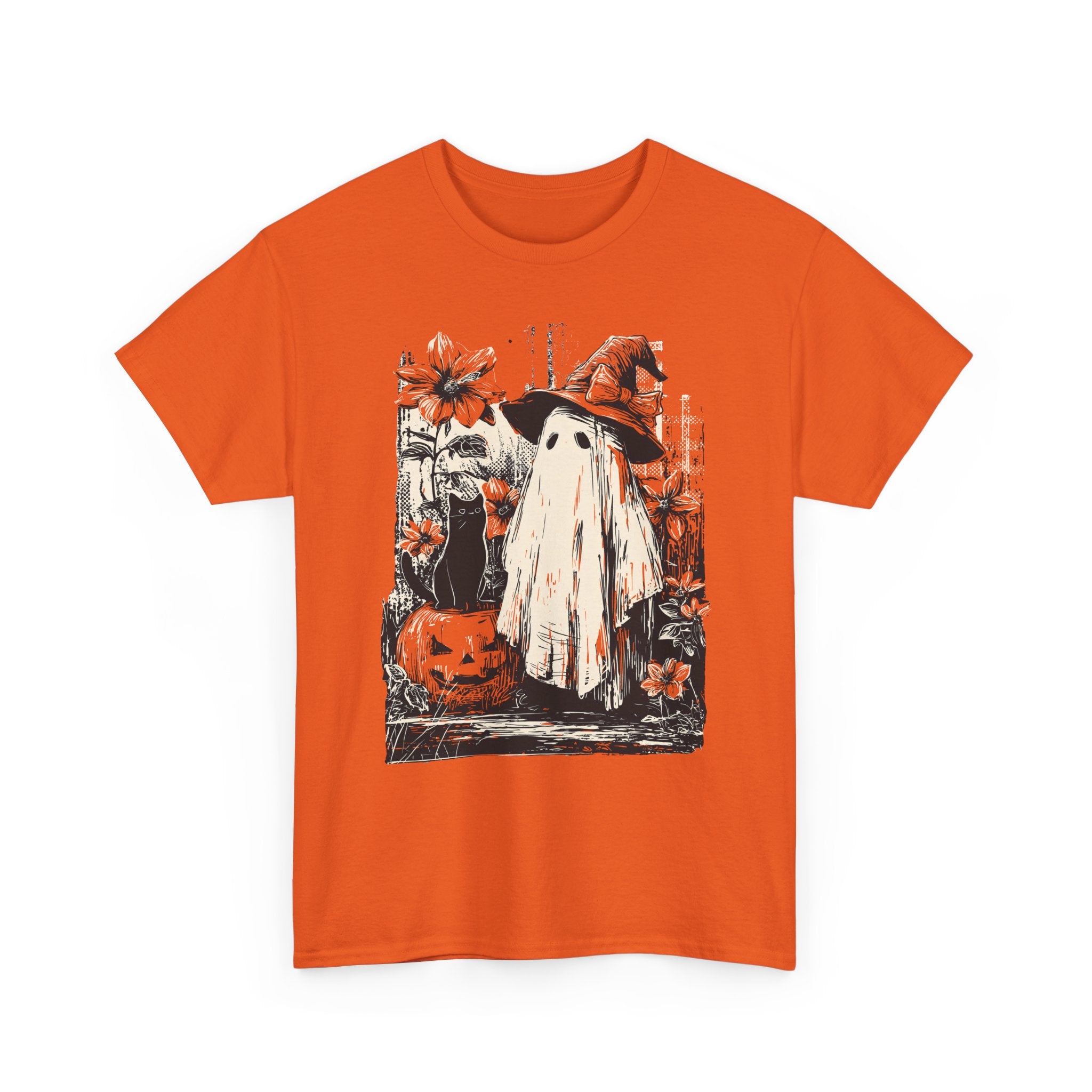 Ghost & Cat Black Basic T-Shirt - Unisex
