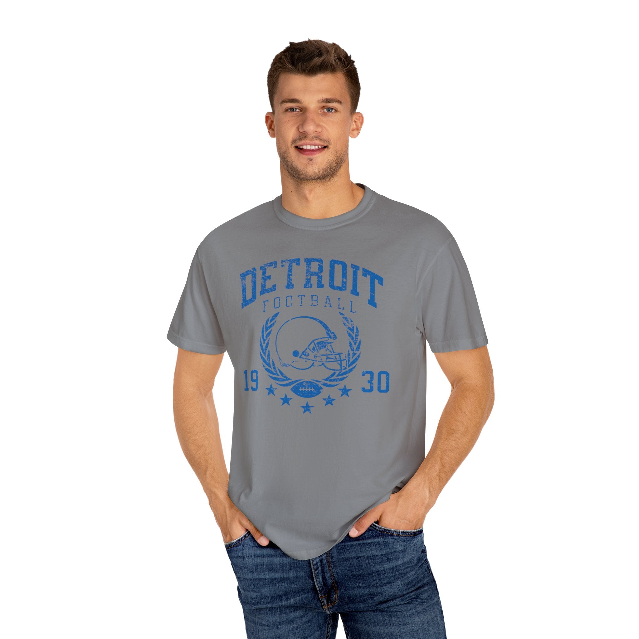 Detroit Football 1930 Blue Premium T-Shirt - Unisex