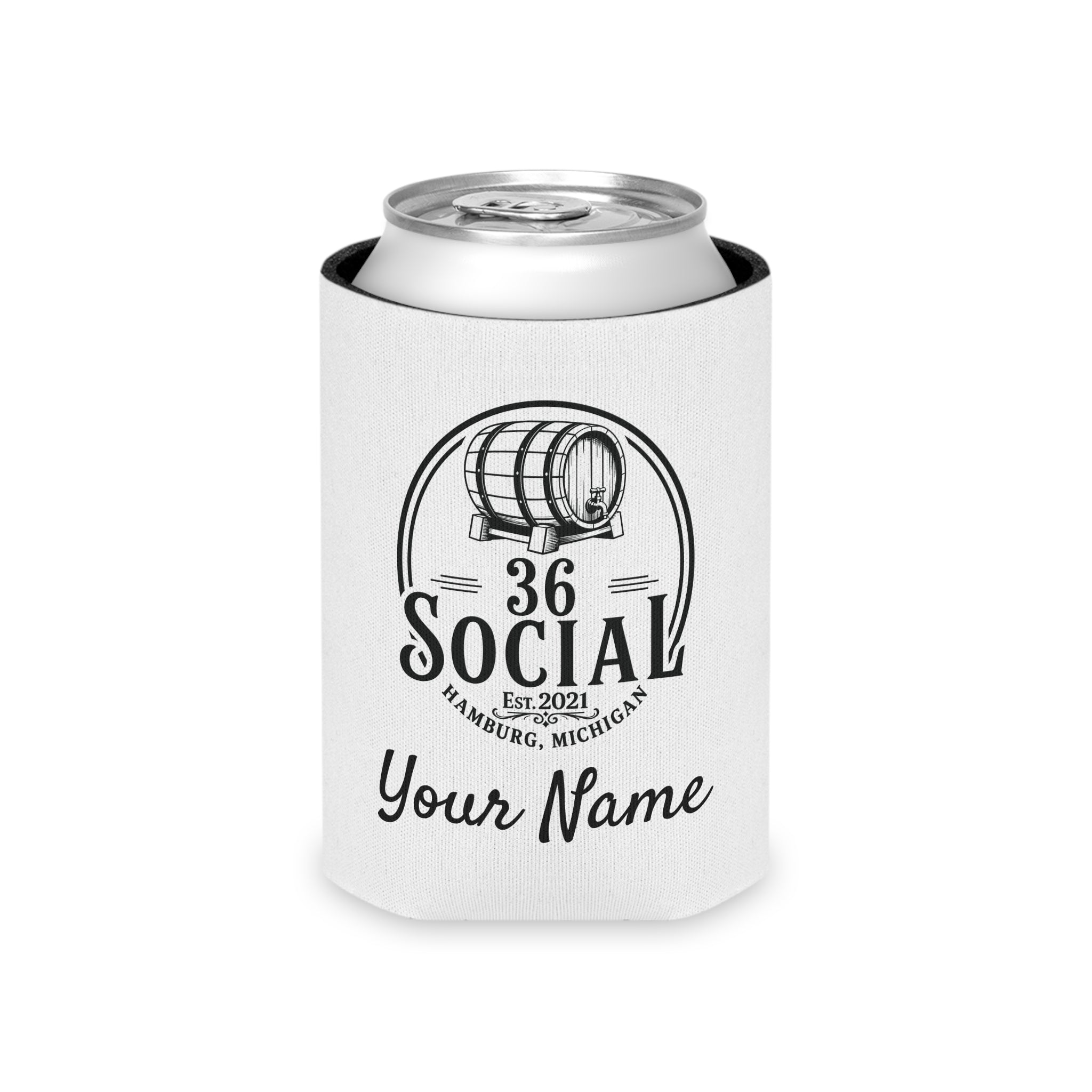 36 Social Logo 2 SL Can Cooler - Regular - White (Satisfy)