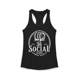 36 Social Logo 2 Black SL Basic Racerback Tank Top - Women's