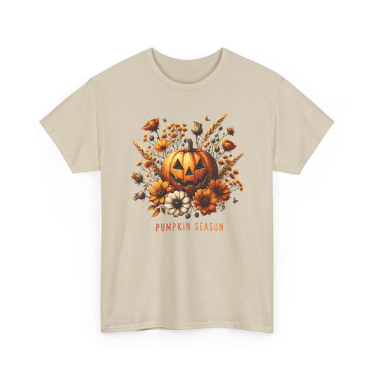 Pumpkin Season Flowers Basic T-Shirt - Unisex