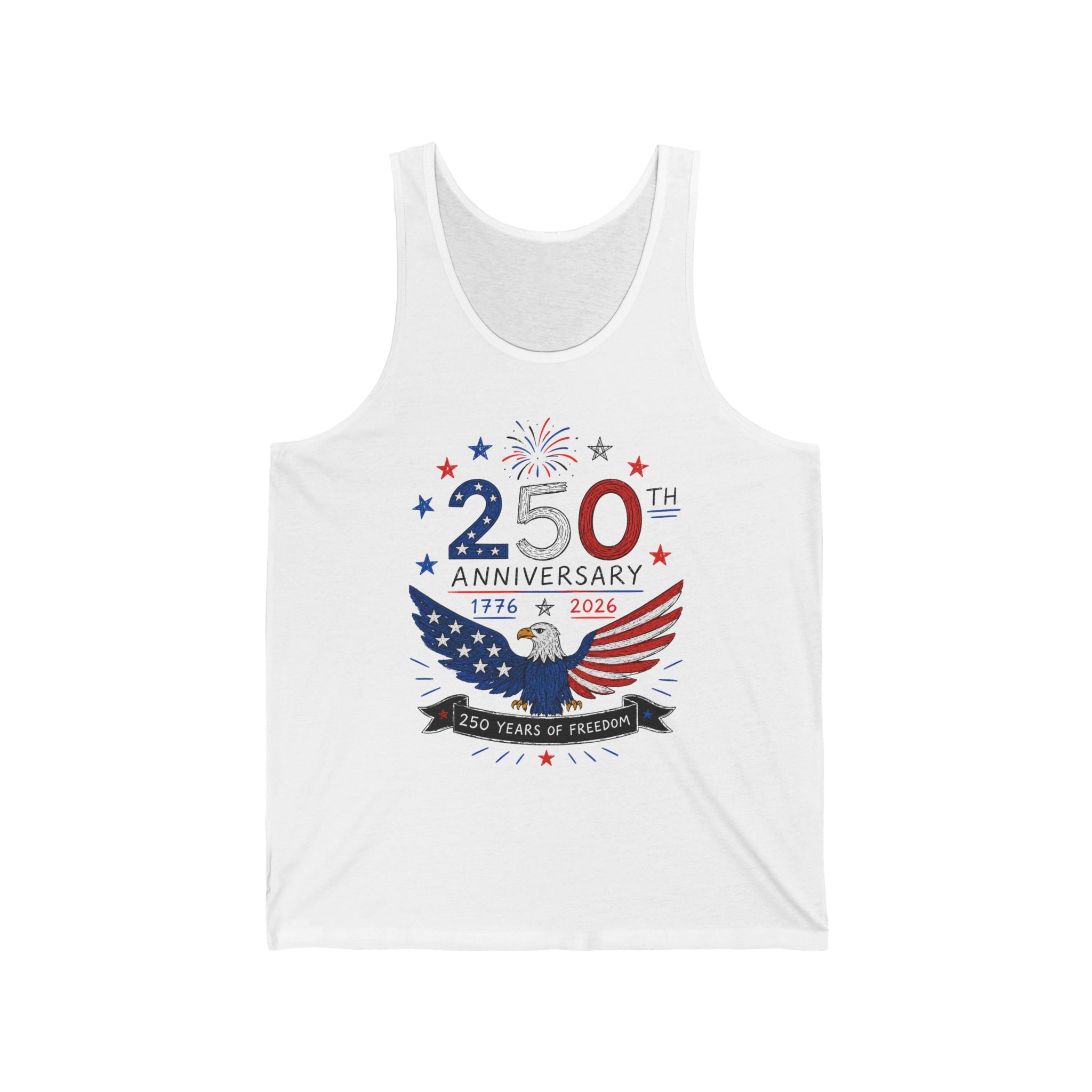 Eagle Wings Freedom 250th Anniversary Patriotic Americana Basic T-Shirt - Unisex