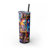 The Emotional Dumpster Fire 1 Skinny Steel Tumbler with Straw, 20oz