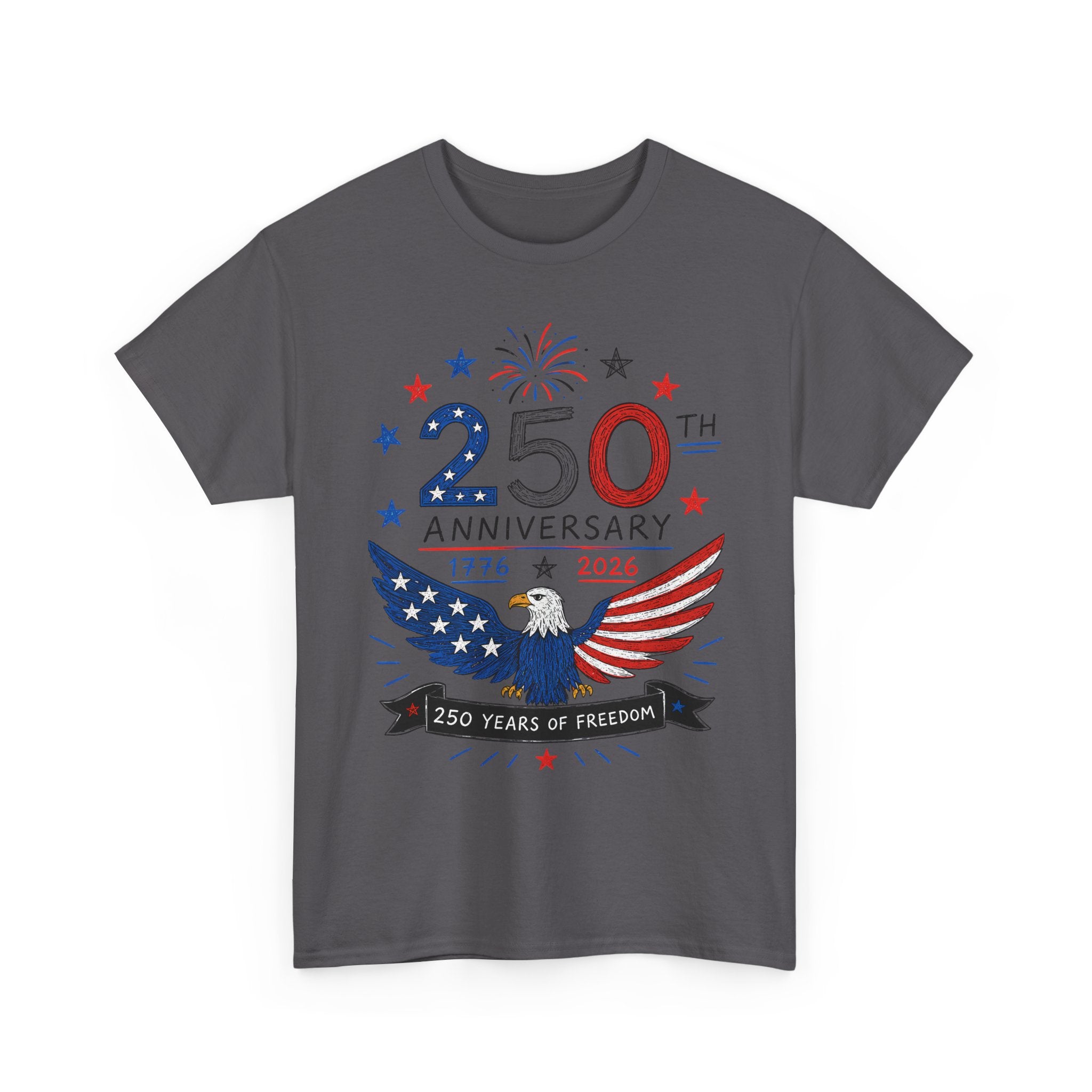 Eagle Wings Freedom 250th Anniversary Patriotic Americana Basic T-Shirt - Unisex