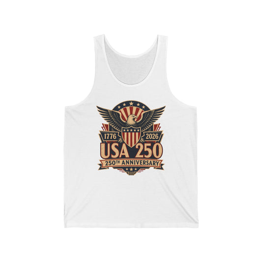 Eagle Shield Badge USA 250 Anniversary Vintage Patriotic Basic T-Shirt - Unisex