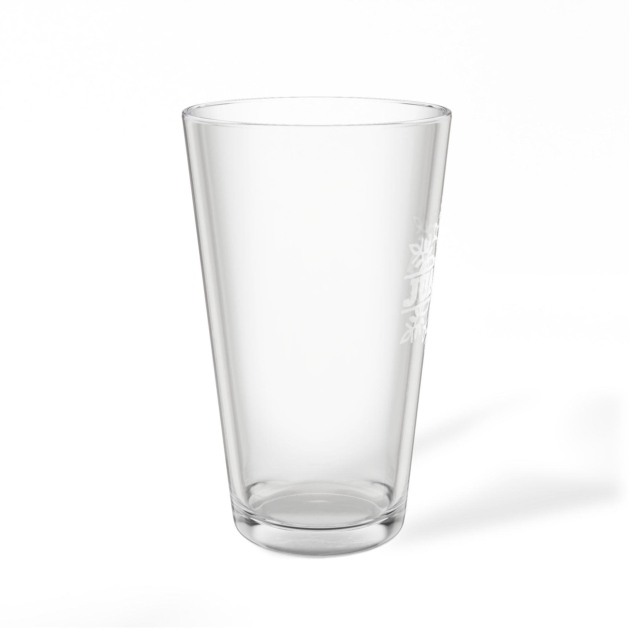 Snowflake Name Personalized Engraved 16oz Pint Mixing Glass