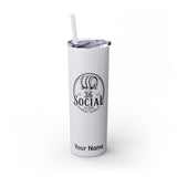 Skinny Steel Tumbler with Straw - 20oz - 36 Social