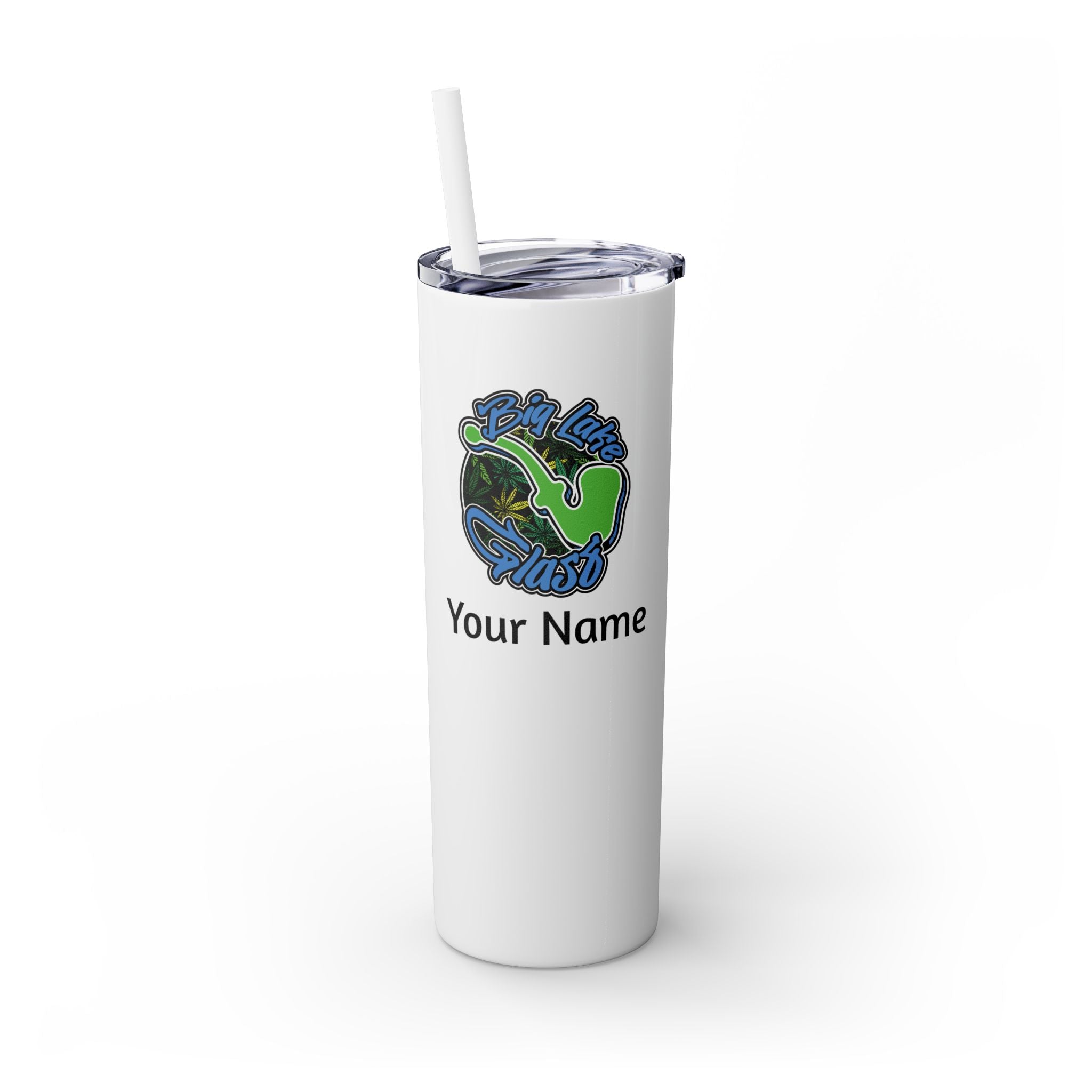 Skinny Steel Tumbler with Straw - 20oz - Big Lake Glass Pipe