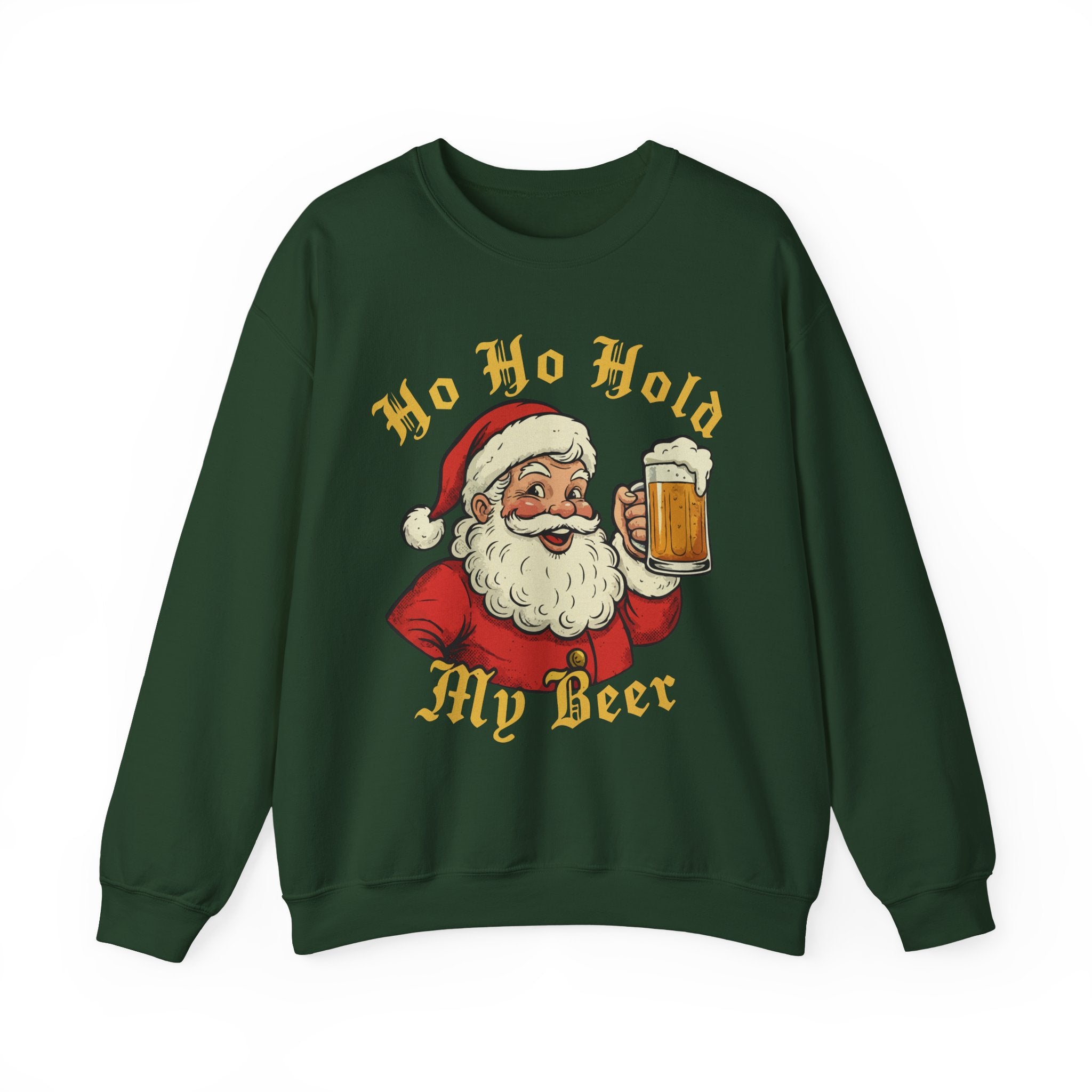 Ho Ho Hold My Beer Crewneck Sweatshirt - Unisex