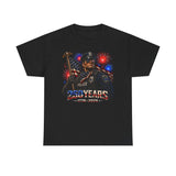 Police Officer Flag Fireworks 250th Anniversary Patriotic Grunge Basic T-Shirt - Unisex