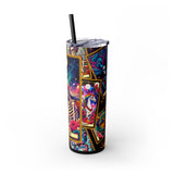 The Reader 4 Skinny Steel Tumbler with Straw, 20oz