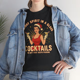 Holiday Spirit In A Glass Cocktails Basic T-Shirt - Unisex