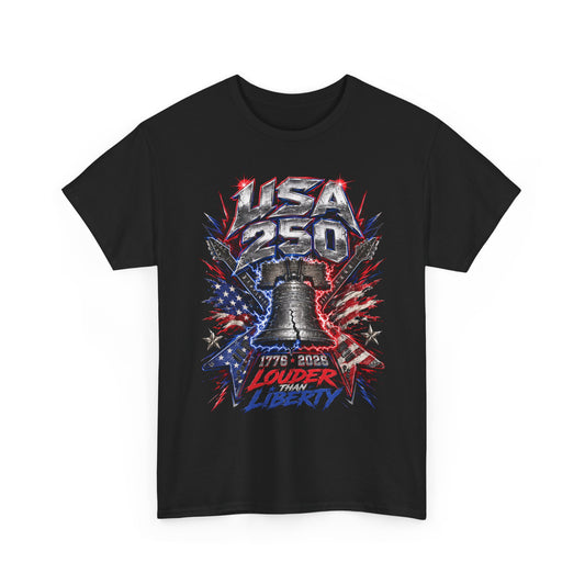 Liberty Bell Louder USA 250 Anniversary Grunge Patriotic Basic T-Shirt - Unisex