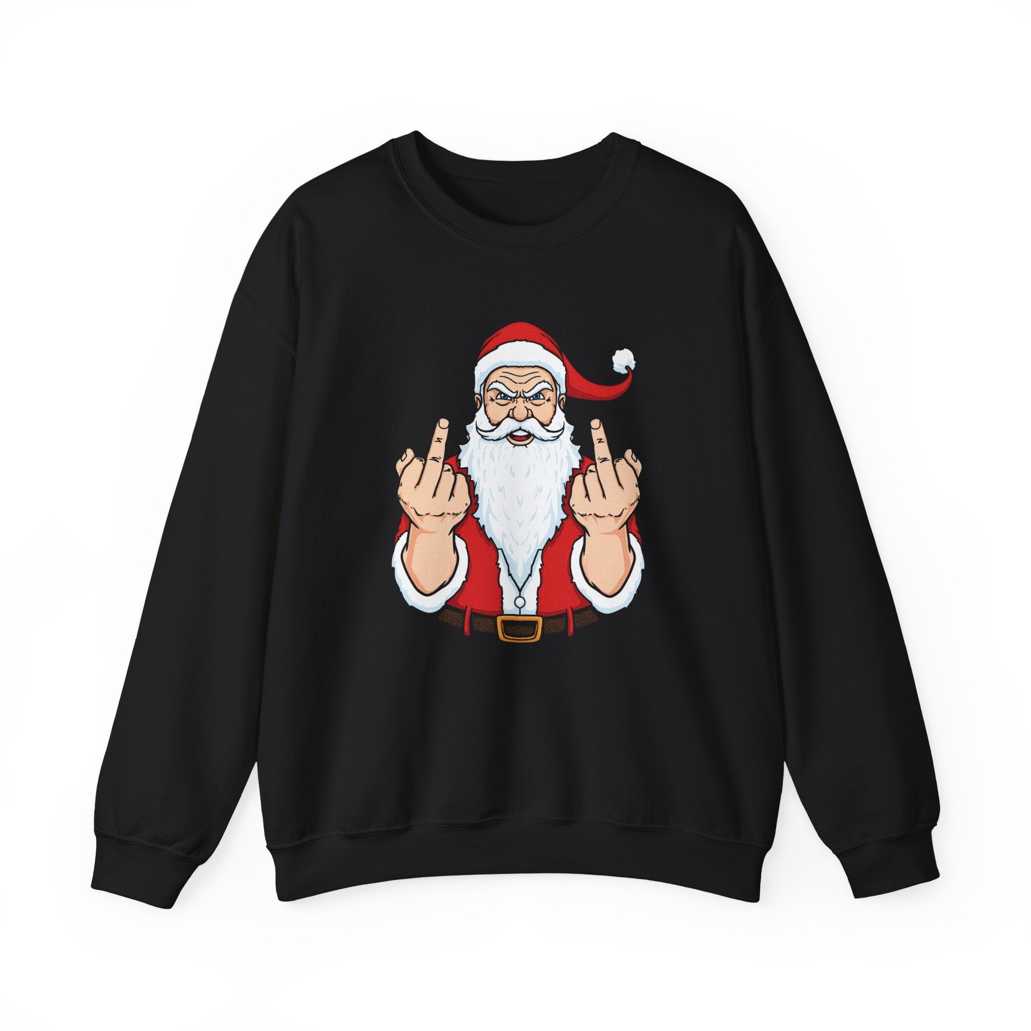 Santa Middle Finger Crewneck Sweatshirt - Unisex