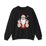 Santa Middle Finger Crewneck Sweatshirt - Unisex