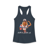 Cute Doll Chill 4th of July Funny Patriotic Basic Racerback Tank Top - Women's