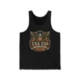 Ornate Eagle Shield USA 250 Anniversary Vintage Americana Basic T-Shirt - Unisex