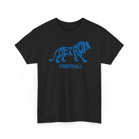 Detroit Football Lion Blue Basic T-Shirt - Unisex