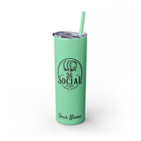 Skinny Steel Tumbler with Straw - 20oz - 36 Social
