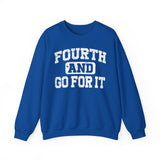 Fourth and Go For It White Crewneck Sweatshirt - Unisex