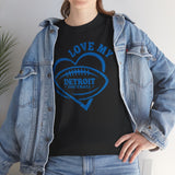 Love Detroit Football Blue Basic T-Shirt - Unisex